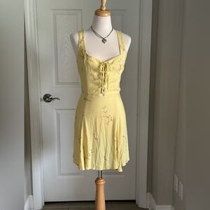 NWOT Reformation Light Yellow Floral Dress